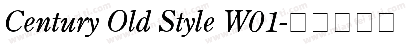 Century Old Style W01字体转换